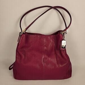 COACH Madison Phoebe Purse Handbag Raspberry Pink Leather Stunning! E1376--26224